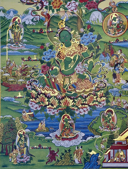 Large Tibetan Thangka Green Tara (3)